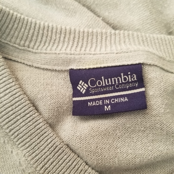 Columbia Womans PFG Lightweight Gray Pullover V-neck Long Sleeve Size Medium. - Picture 7 of 7